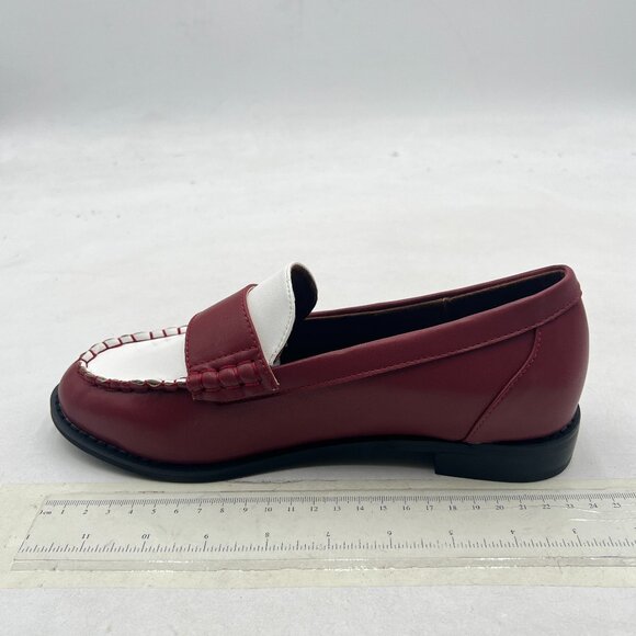 FOWT Dark Brown-white Men Stylish Round Toe Slip On Comfortable Loafers Shoes main image 5